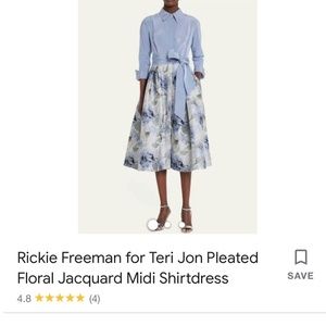 Floral Jacquard Midi Shirtdress by Teri John